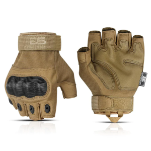 Glove Station Knuckle Pro Fingerless, Medium, Tan