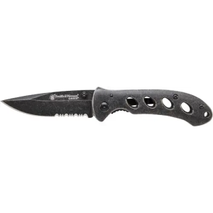 S&W OASIS SMALL LINER LOCK KNIFE 2.6 STONEWASH BLADE