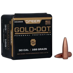 Speer 308168GD Gold Dot  30 Cal .308 168 gr Gold Dot Soft Point 50 Per Box