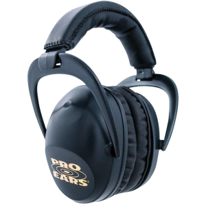 Pro Ears PEUSB Ultra Sleek Passive Plastic 26 dB Over the Head Black Ear Cups w/Gold Logo