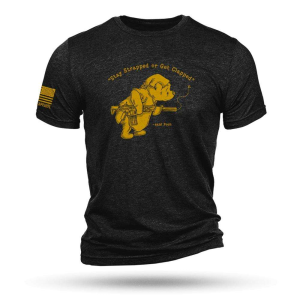 Nine Line Pooh Bear Black Triblend T-Shirt/ Large