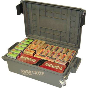 Battle Hawk Armory MTM AMMO CRATE 17.2 X10.7 X 5.5\ ARMY GREEN HOLDS ONE FLAT OF SHOTSHELLS ACR4