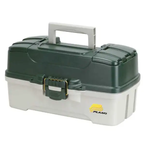 PLANO 3 TRAY TACKLE BOX GRN/WHITE
