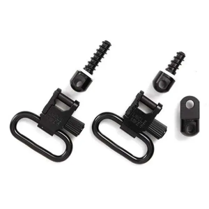 Uncle Mikes 14612 Quick Detach Sling Swivels 1  Black Steel Ruger