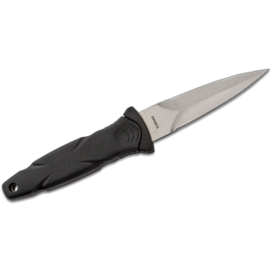 BTI Tools LLC SWHRT3 S&W Military Boot Knife 3.50 Spear Point Plain 7Cr17 Stainless Steel FRN Black Handle Fixed