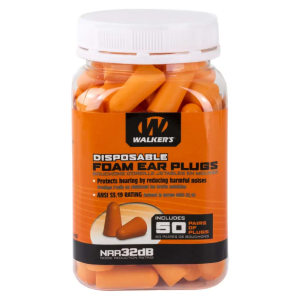 Walkers GWPFP50PK Foam Ear Plugs Earplugs 33 dB Orange 100 Count (50 Pair)