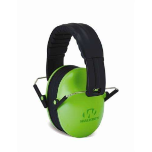 Walkers GWPFKDMLG Passive Baby & Kids Folding Polymer 22 dB Over the Head Lime Green Ear Cups w/Black Band