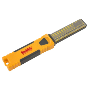 Smiths Products DCS4 Combination Sharpener Fine, Coarse Diamond Sharpener Rubber Handle Yellow