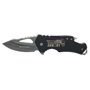 SARGE BLACK FUSE-KNIFE & BOTTLE OPENER 2.375 BLADE