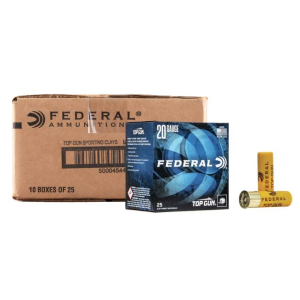 Federal Top Gun 20 GA 2.75 7/8oz #7.5 Shotgun Ammunition 250rd Case