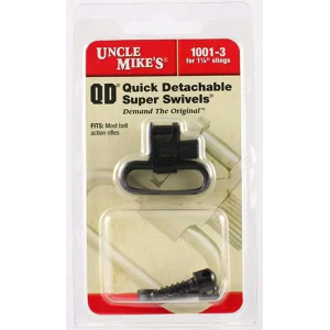 Uncle Mikes 10013 Quick Detach Super Swivels 1.25 Black Steel