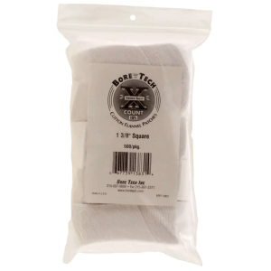 Bore Tech BTPT138S50 X-Count Square Patches Cotton 500 Per Pack 1.37