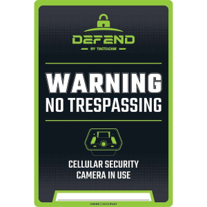 Tactacam Defend No Tresspassing Sign 3PK
