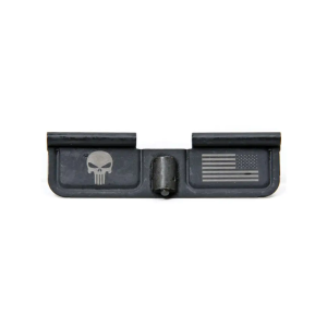 Spikes SED7005 Ejection Port Door Punisher and Flag AR-15 Black Phosphate Steel