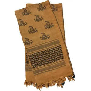 RED ROCK SHEMAGH HEAD WRAP DON'T TREAD ON ME COYOTE/BLACK