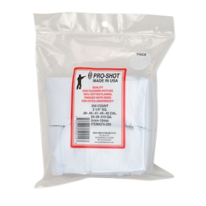 Pro-Shot 21/4-250 Cleaning Patches  Cotton 250 Per Pack 38-45 Cal