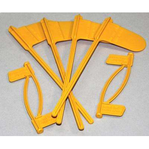 MTM PISTOL & RIFLE CHAMBER INDICATOR FLAGS 8-PACK YELLOW