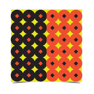 Birchwood Casey 34117 Shoot-N-C Circle w/Dimond Center Self-Adhesive Paper Target 1 432 Pasters Orange/Black
