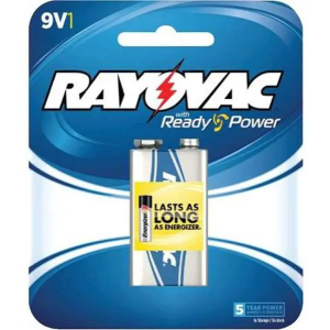 RAY-O-VAC ALKALINE BATTERY 9V 1PK