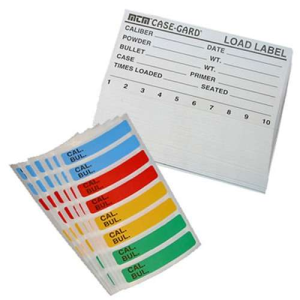 MTM LL1 Reloading Labels 50Pk & 48 Sm Color Coded Labels 4x2-1/8