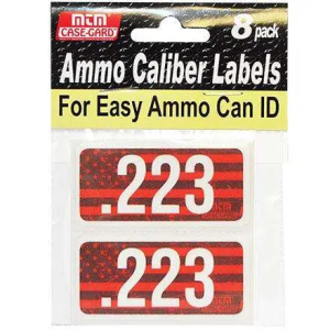 MTM AMMO CALIBER LABELS .223 8-PACK