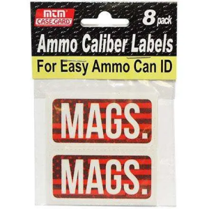 MTM AMMO CALIBER LABELS MAGS 8-PACK