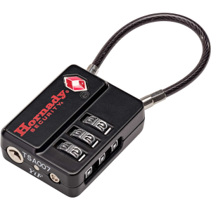Hornady 96023 Flex Micro TSA Lock Open w/ Combination Black Aluminum