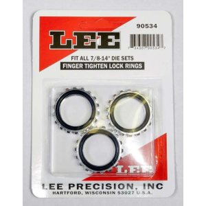 Lee 90534 Lock Die Rings 3 Pack Multi-Caliber Standard 7/8 x 14 Threads