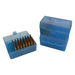 MTM RM5024 Case-Gard R-50 Multi-Caliber 50rd Clear Blue Medium