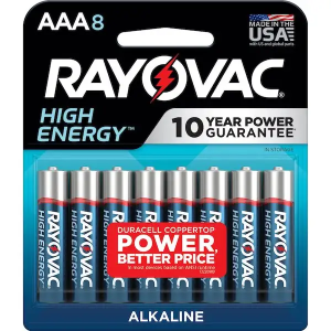 RAY O VAC AAA BATTERY 8 PACK