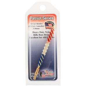 Pro-Shot PSR22 Rifle Bore Brush Patriot .22 Cal Brass Core Nylon Bristle (Red, White, Blue)