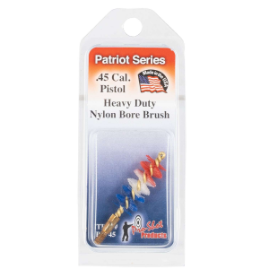Pro-Shot PSP45 Pistol Bore Brush Patriot .45 Cal Brass Core Nylon Bristle (Red, White, Blue)