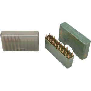 MTM SLIDE TOP BOX CLR-GREEN BOX 22-250/243/6MM 20RD