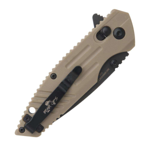 BEAR & SON 4 3/8'' DESERT SAND ZYTEL SLIDE LOCK D2 BLADE