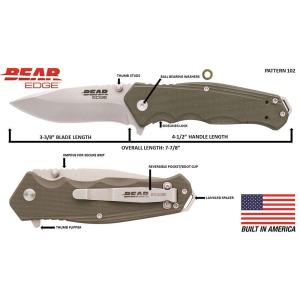 BEAR & SON 4 1/2'' OD GREEN G10 SIDELINER W/TRIGGER & BALL BEARING WASHERS