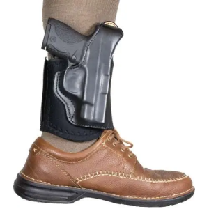 Desantis Gunhide 014PC02Z0 Die Hard Ankle Rig Black Saddle Leather S&W J Frame 36,37,60 Right Hand