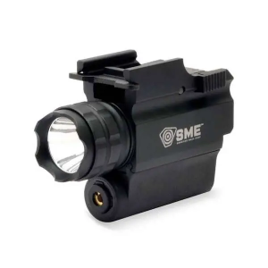 SME SME-WLLP Tactical Handgun Light White Cree LED 250 Lumens CR-123 Battery Black Aluminum with Red Laser
