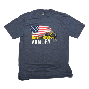 The District Tri-Blend BattleHawk Armory T-Shirt - Navy Frost USA FLAG - Large