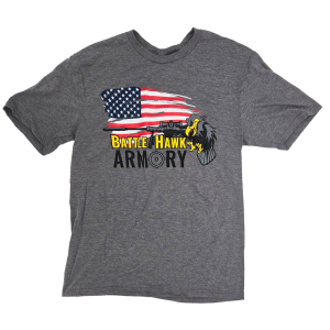 The District Tri-Blend BattleHawk Armory T-Shirt - Gray USA FLAG - Small