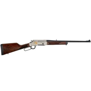 Henry H014WL243 Long Ranger Wildlife Antelope 243 Win 4+1 20 Nickel Plated w/24K Gold Inlay American Walnut Right Hand