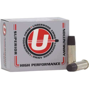 UNDERWOOD 44 REM MAG +P+ 340GR 20RD 10BX/CS LEAD FLAT NOSE