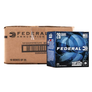 Top Gun Sporting, 28 Gauge, 2 1/2 3/4 oz, #7.5 Shot, Shotgun Ammunition 250rd Box