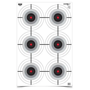 Birchwood Casey EZE-Scorer 6-Bullseye Paper Target 23 x 35