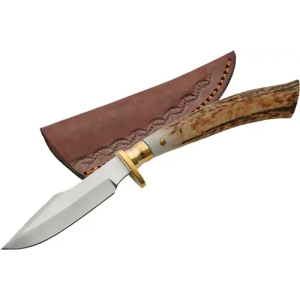 SZCO STEEL STAG 7.5 STAG TIP SKINNER SS BLADE SHEATH