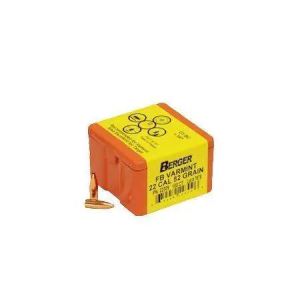 Berger Bullets 22309 Varmint 22 Caliber .224 52 GR Varmint Flat Base 100 Box