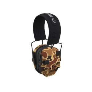 Walker's GWPRSEMDCMO Razor Slim Electronic Muff 23 dB Over the Head Duck Camo