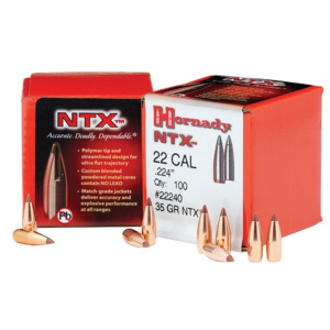 HORNADY RELOADING BULLETS 22CAL 35GR NTX .244 100ct BOX