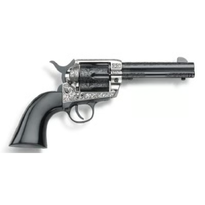 EMF THE GAMBLERS ROYALE HGR 45 LC 4 3/4 INCH OLD SILVER/BLUE/ENGRAVED ULTRA BLACK GRIPS`