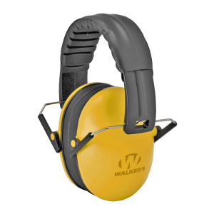 Walkers GWP-FKDM-YL Passive Baby & Kids Folding Polymer 22 dB Over the Head Yellow Ear Cups w/Black Band