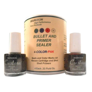 Markron MPS04 Bullet & Primer Sealer 1/3 fl oz Black,Red,Green,Blue 4 Bottles
